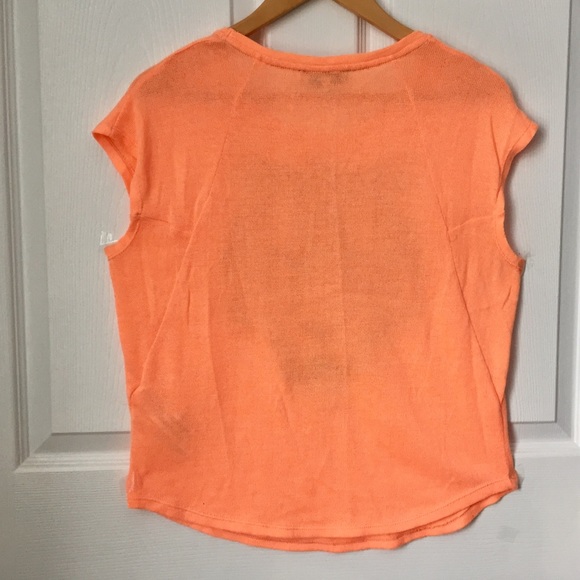 Zara Knit Neon Orange Top - Size M - Picture 3 of 5